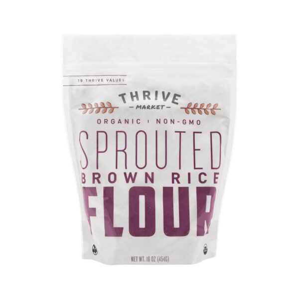 Thrive Market Organic Sprouted Brown Rice Flour 16 oz pouch