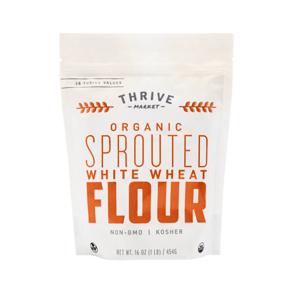 Thrive Market Organic Sprouted White Wheat Flour 16 oz pouch