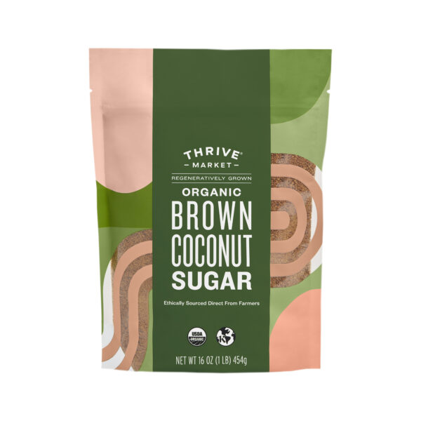 Thrive Market Regeneratively Grown Organic Brown Coconut Sugar 16 oz pouch