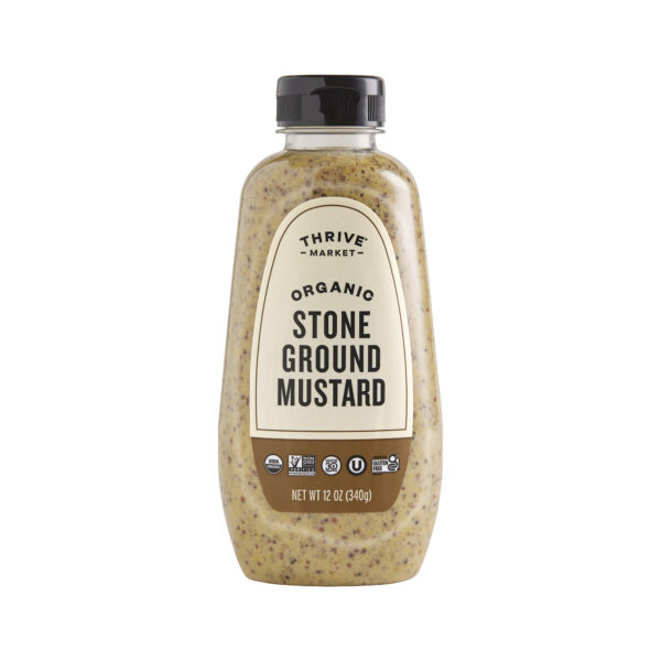 Thrive Market Organic Stone Ground Mustard 12 oz squeeze bottle