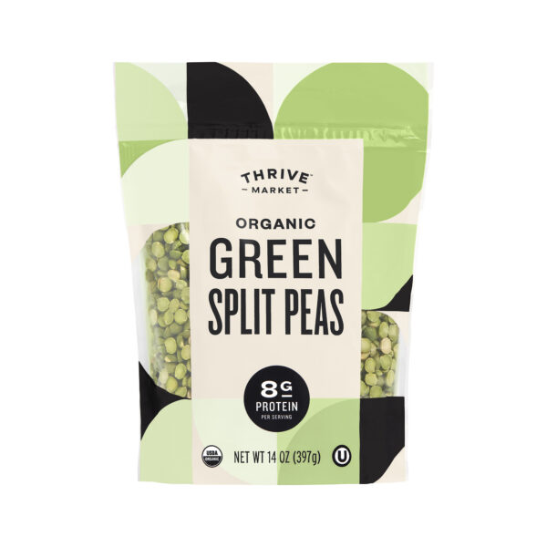 Thrive Market Organic Dry Green Split Peas 14 oz pouch