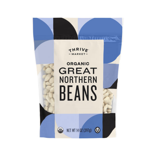 Thrive Market Organic Dry Great Northern Beans 14 oz pouch