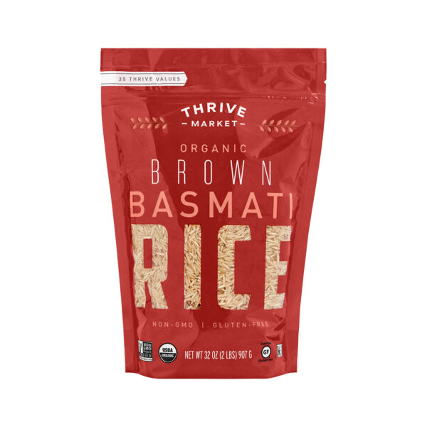 Thrive Market Organic Brown Basmati Rice 32 oz bag