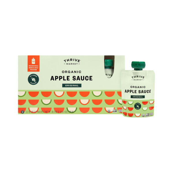 Thrive Market Organic Apple Sauce 12 x 3.2 oz pouches