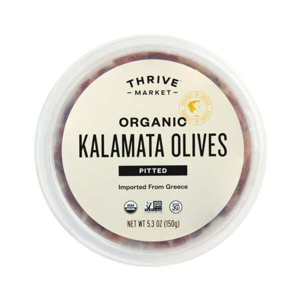 Thrive Market Organic Kalamata Olives, Pitted 5.3 oz deli cup