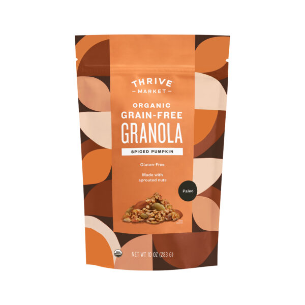 Thrive Market Organic Grain-Free Granola, Spiced Pumpkin 10 oz pouch