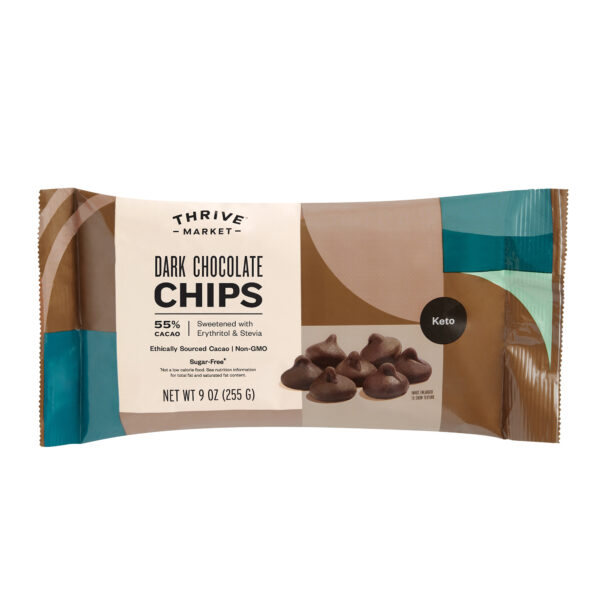 2-Pack Thrive Market Stevia Chocolate Chips 9 oz pouch