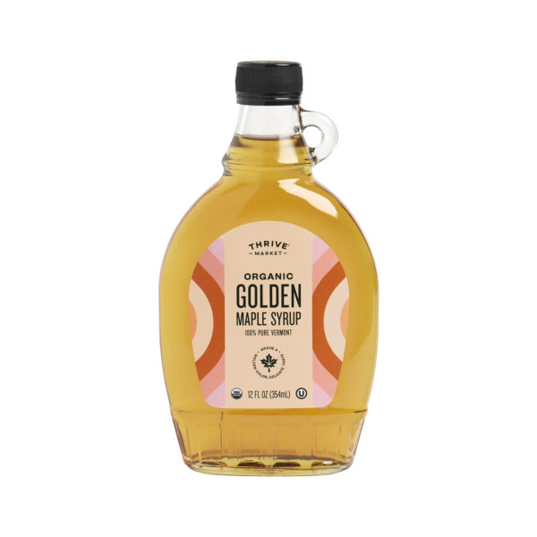 Thrive Market Organic Golden Maple Syrup, Grade A 12 oz bottle