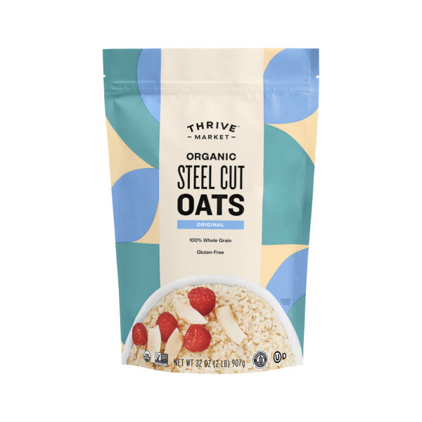 Thrive Market Organic Steel Cut Oats, Original 32 oz bag