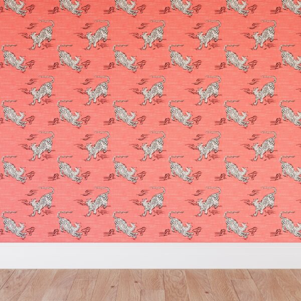 The Inside | Peel + Stick Wallpaper Roll | Coral Tigresse