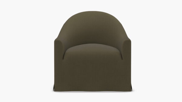 The Inside | Slipcover Swivel Chair | Olive Everyday Linen