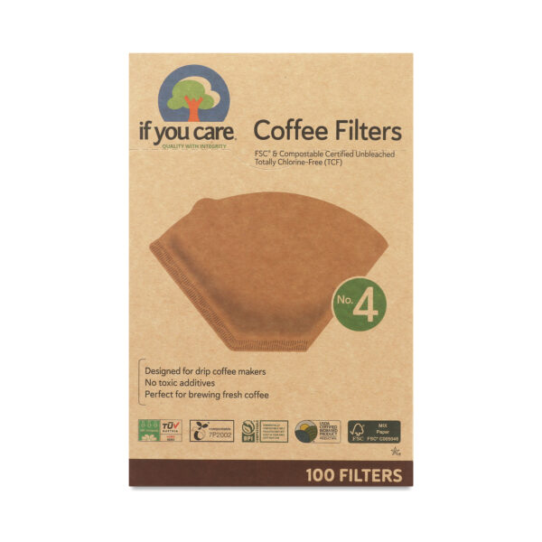 If You Care Compostable Coffee Filters, #4 Cone 100 count