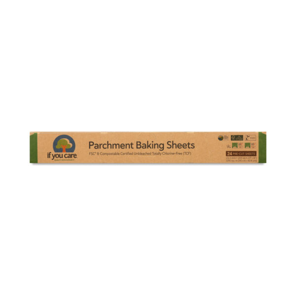 If You Care Compostable Unbleached Parchment Baking Sheets 24 count