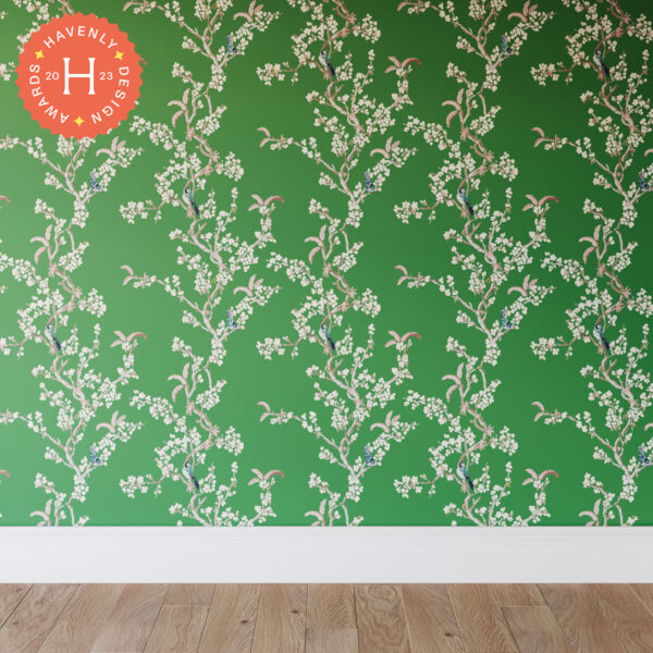 The Inside | Traditional Wallpaper Roll | Jade Cherry Blossom