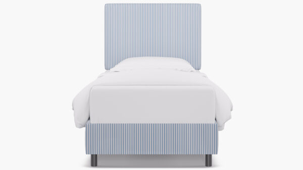 The Inside | Square Back Bed | Cornflower Classic Ticking Stripe