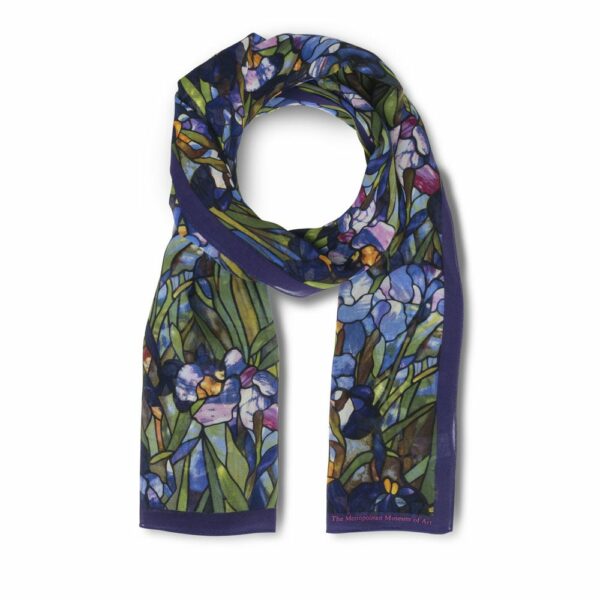 The MET | Louis C. Tiffany Irises Oblong Silk Scarf