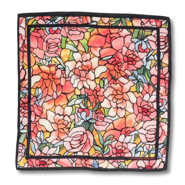 The MET | Louis C. Tiffany Peonies Silk Neckerchief