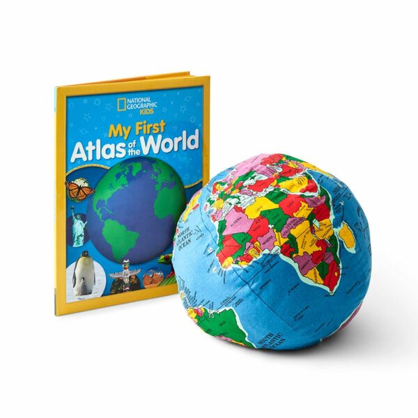 The MET | National Geographic Kids My First Atlas of the World and Hugg-A-Planet Globe Set