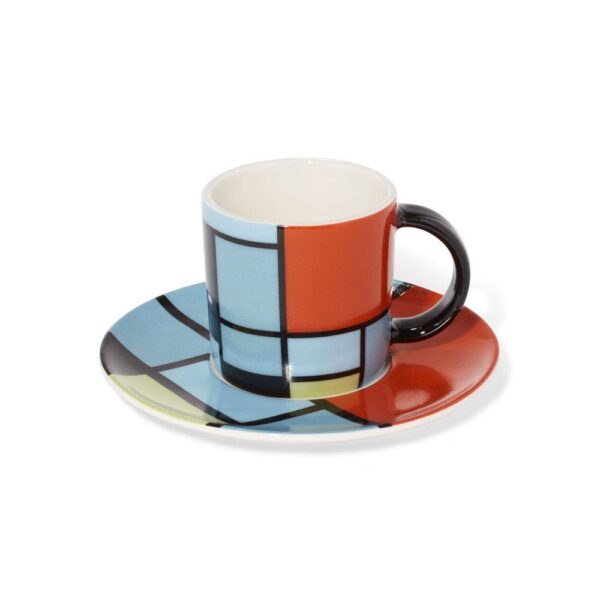 The MET | Mondrian Composition Espresso Cup and Saucer - Single