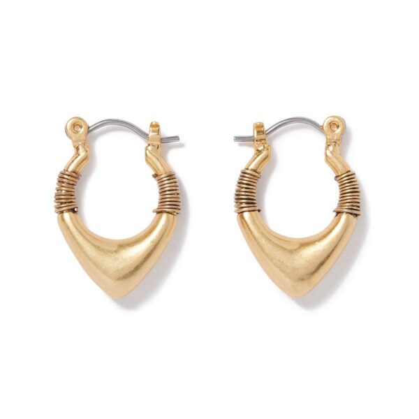 The MET | Wrapped Chevron Huggie Earrings - 14K Gold Plate