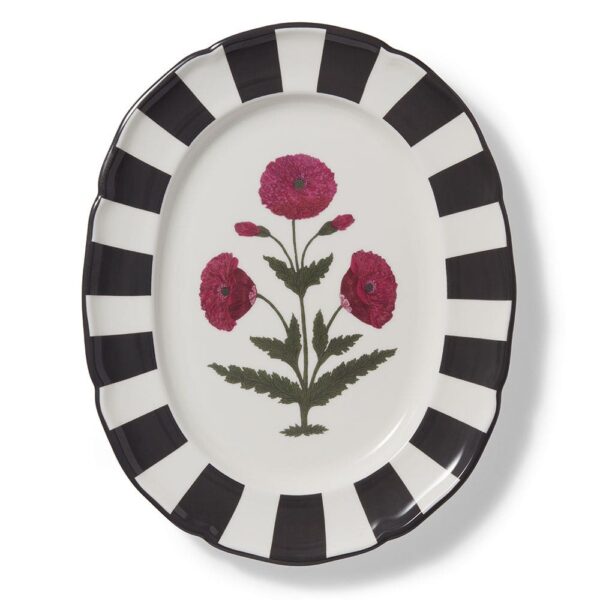 The MET | Good Earth Blooming Poppies Oval Platter