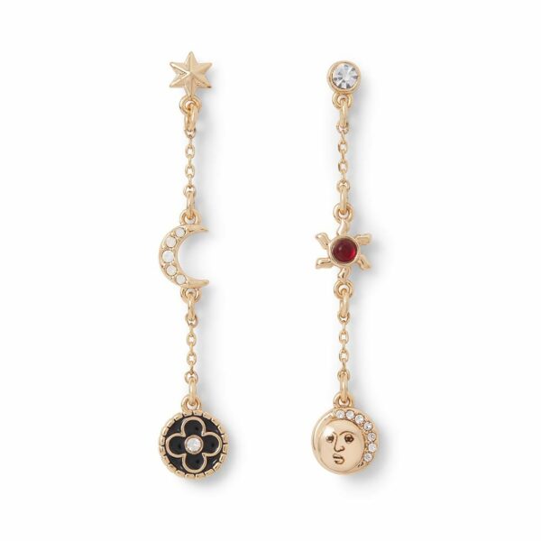 The MET | Moonface and Crescent Drop Earrings