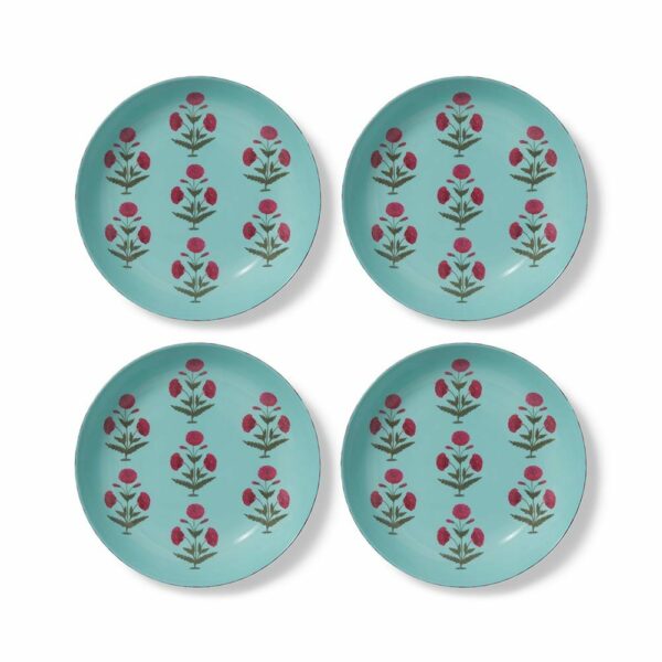 The MET | Good Earth Blooming Poppies Pasta Plate Set - Blue