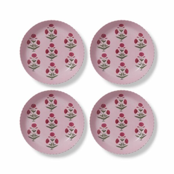 The MET | Good Earth Blooming Poppies Pasta Plate Set - Pink