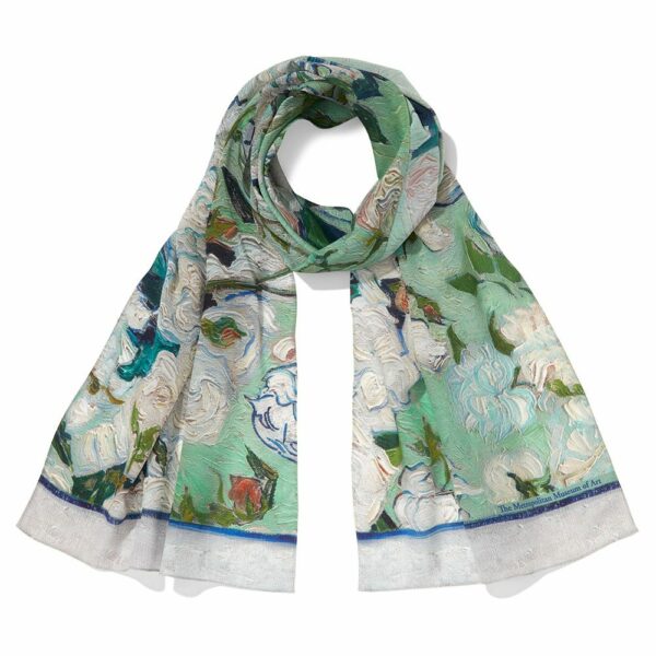 The MET | Van Gogh Roses Oblong Silk Scarf