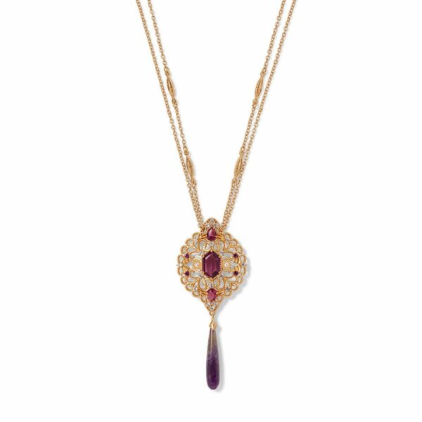 The MET | Turkish Amethyst Long Pendant Necklace