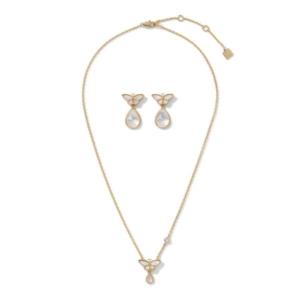 The MET | Meiji Butterfly Pendant Necklace and Drop Earrings Set