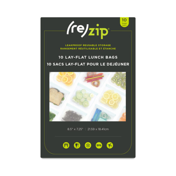 (re)Zip Reusable Lunch Family Pack, Clear 10 count