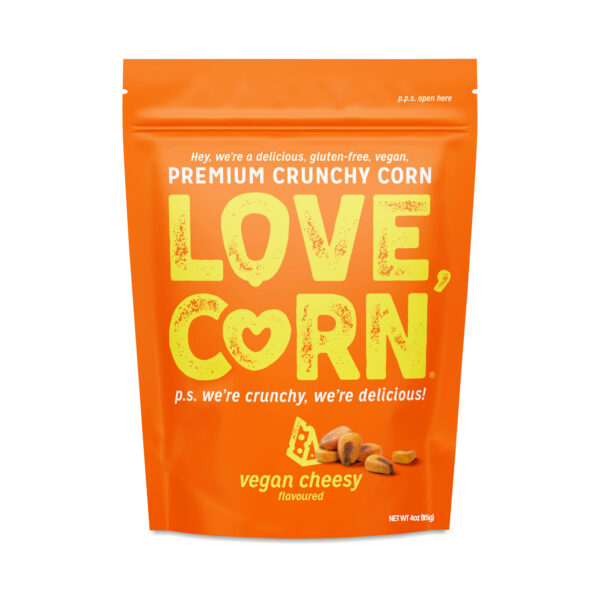 Love Corn Roasted Corn Snack, Cheezy, Value Size 4 oz pouch