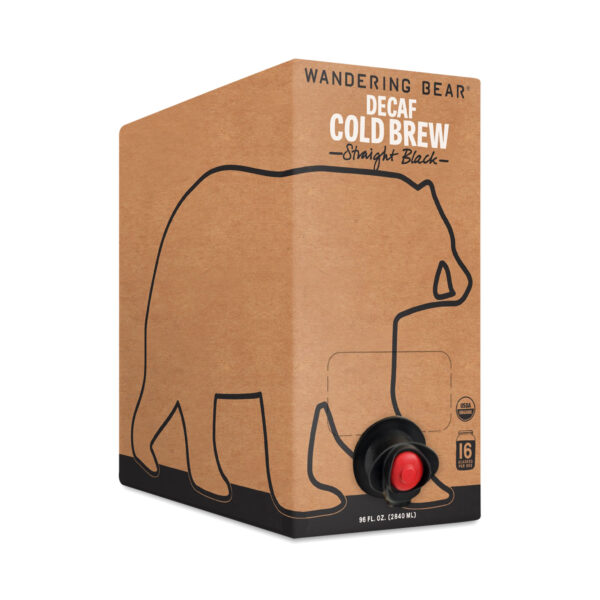 Wandering Bear Coffee Cold Brew Coffee, Decaf 96 fl oz box