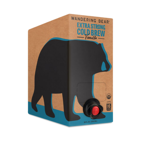 Wandering Bear Coffee Cold Brew Coffee on Tap, Vanilla 96 fl oz box