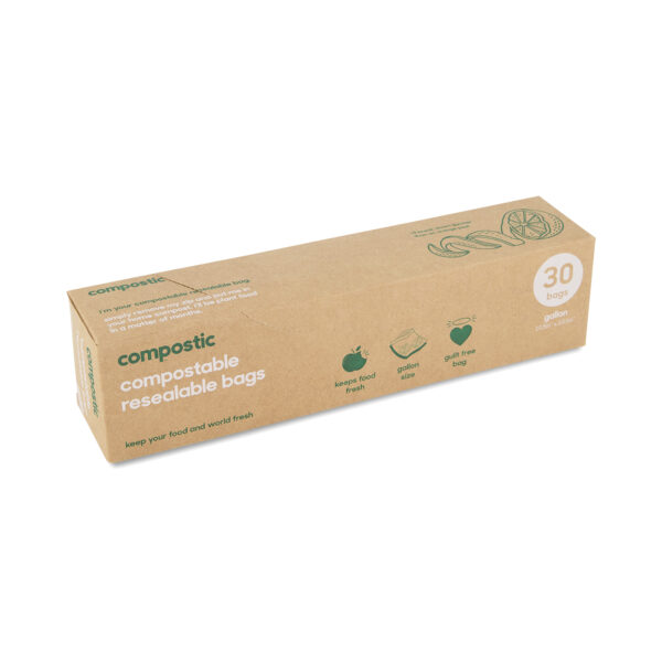 Compostic 100% Home Compostable Gallon Bags  30 bags