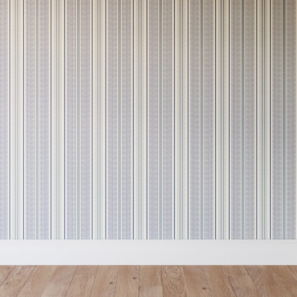 The Inside | Peel + Stick Wallpaper Roll | Blue Newbury Stripe