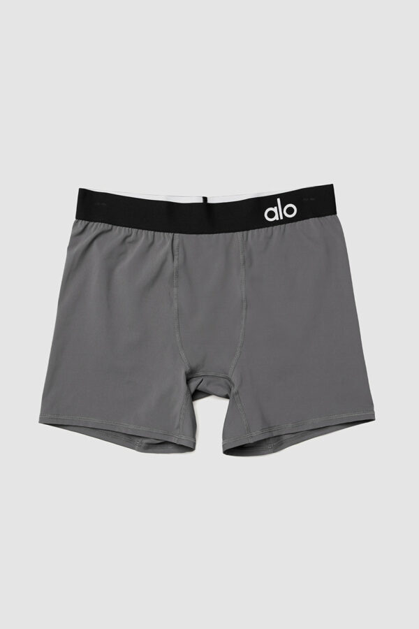 Alo Yoga | Hero Performance Boxer Underwear in Grey