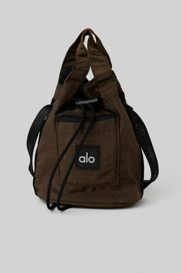 Alo Yoga | Cross Body Bucket Bag in Espresso Brown