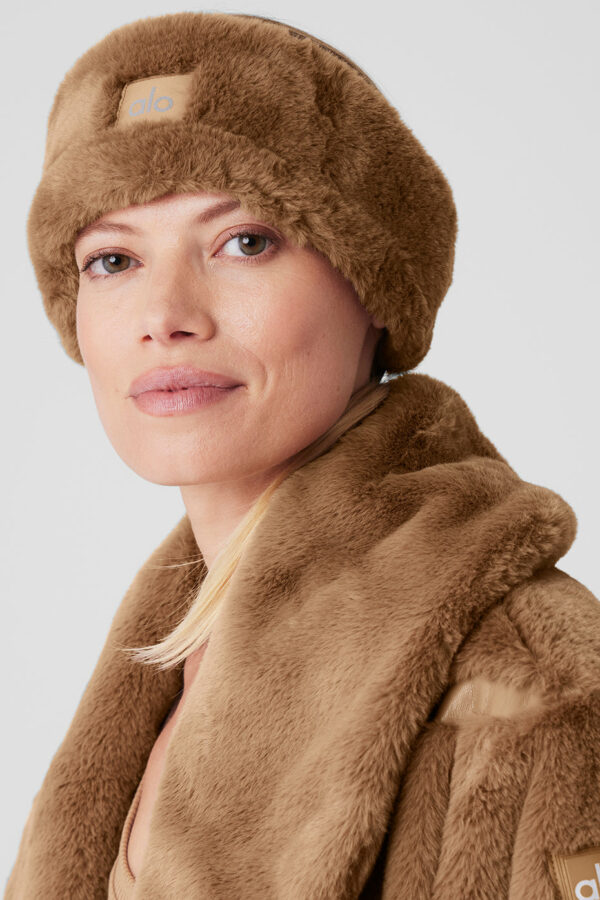 Alo Yoga | Faux Fur Ear Warmers in Toasted Almond Beige