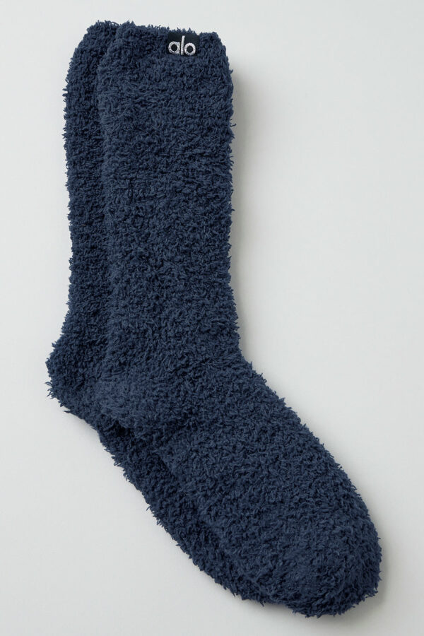 Alo Yoga | Women's Plush Lush Socks in Navy Blue