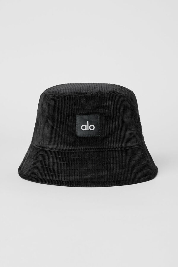 Alo Yoga | Corduroy Neighborhood Bucket Hat in Black