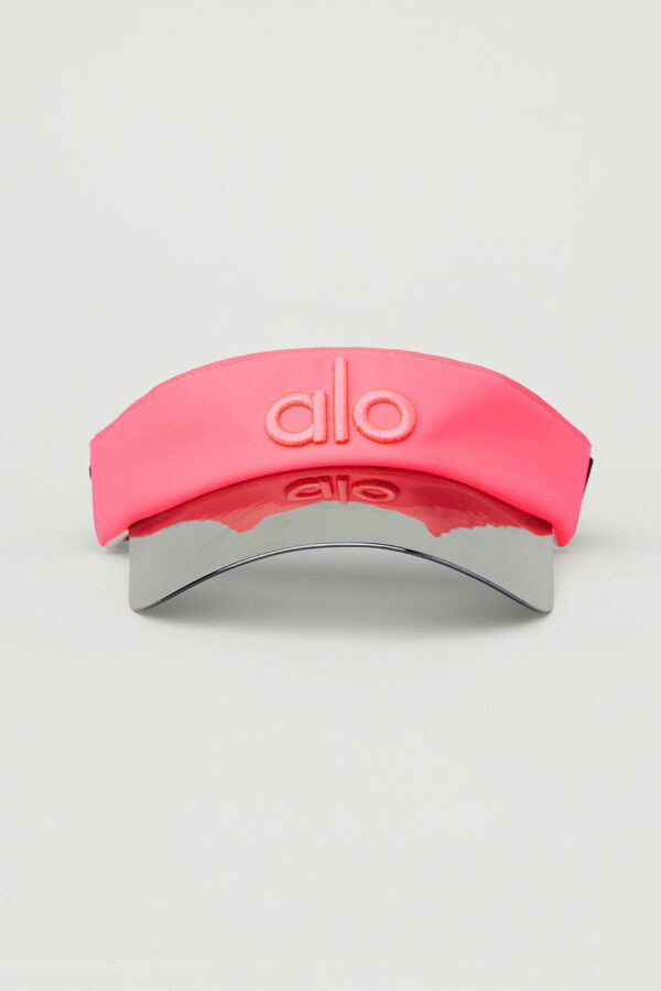 Alo Yoga | Airlift Solar Visor Hat in Fluorescent Pink Coral