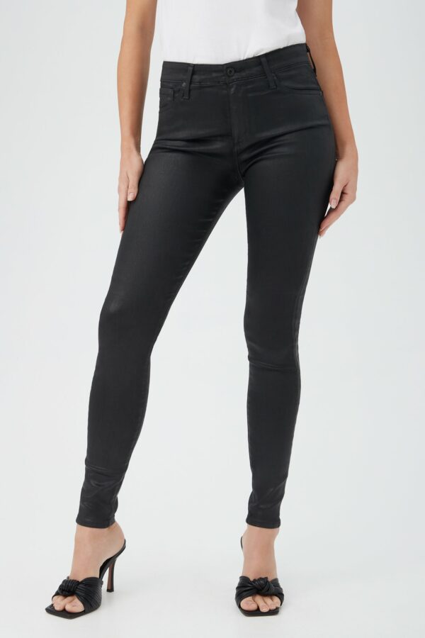 Adriano Goldschmied Leatherette High-Rise Skinny Farrah Jean / Black