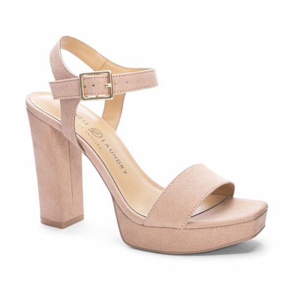 Alanah Platform Sandal for Women in Dark Nude, Size 9 | by Chinese Laundry