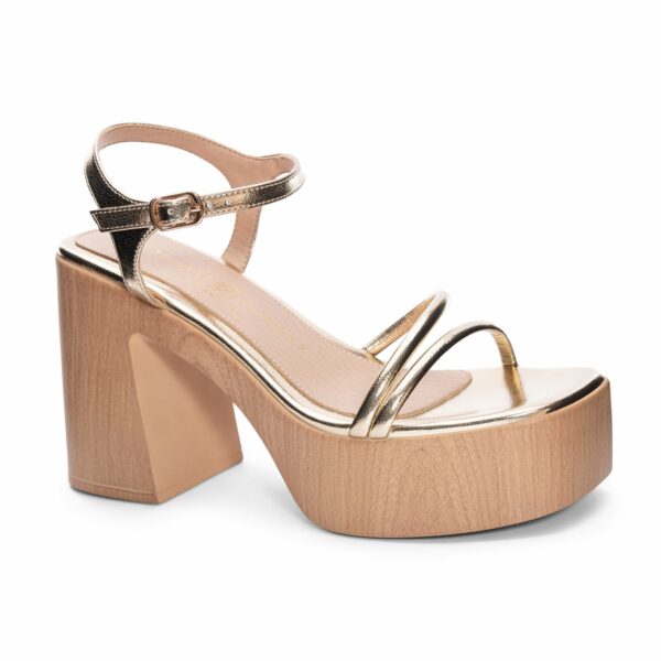 Avianna Platform Sandal for Women in Gold | by Chinese Laundry