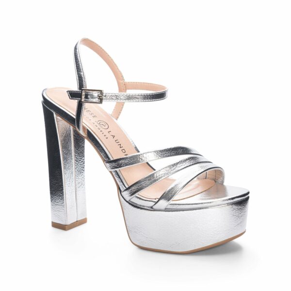 Amella Platform Sandal for Women in Silver | by Chinese Laundry