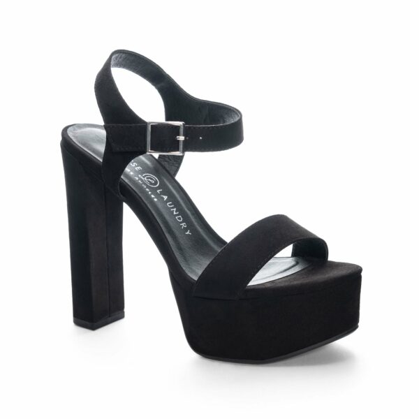 Arnnie Platform Sandal for Women in Black | by Chinese Laundry