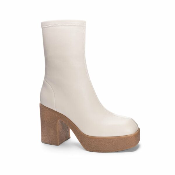 Callahan Platform Bootie for Women in Cream | by Chinese Laundry