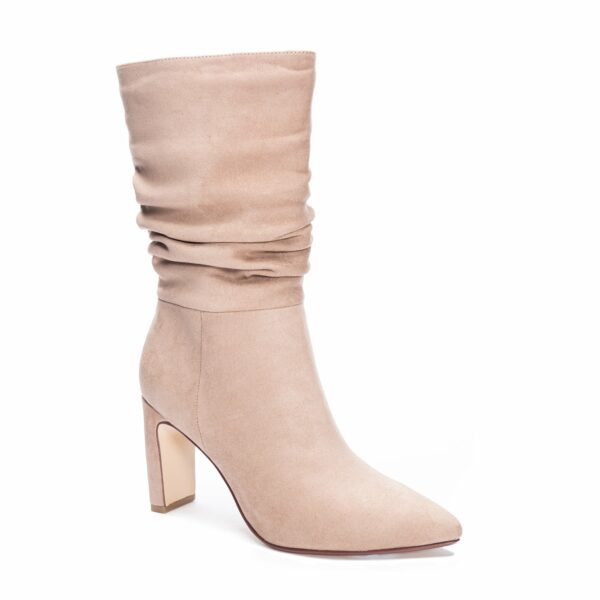 Ezra Suedette Bootie for Women in Taupe | by Chinese Laundry